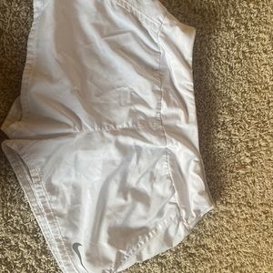 White Nike Dry Fit shorts